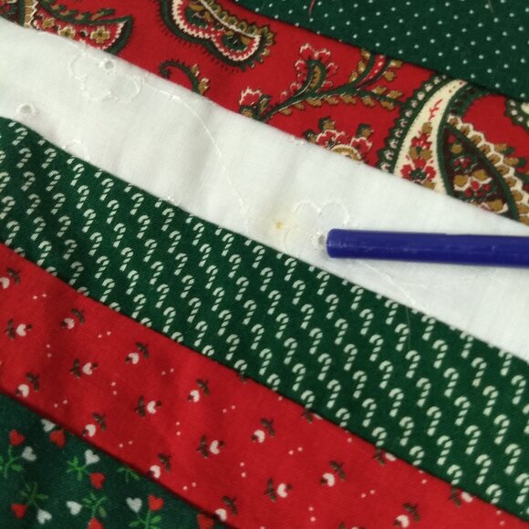 Handmade Christmas Quilted Vest Folded Star Pattern Intricate Holiday OOAK - Picture 5 of 16